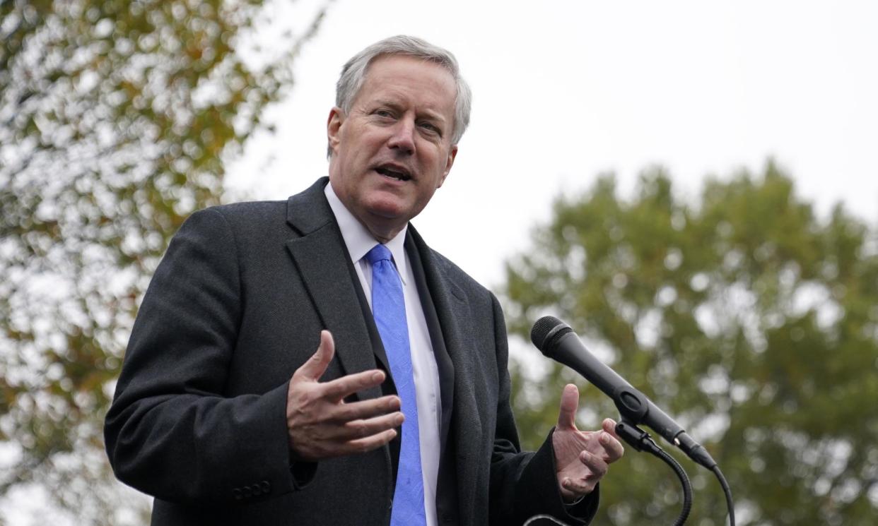 <span>Mark Meadows in Washington DC in October 2020. </span><span>Photograph: Patrick Semansky/AP</span>