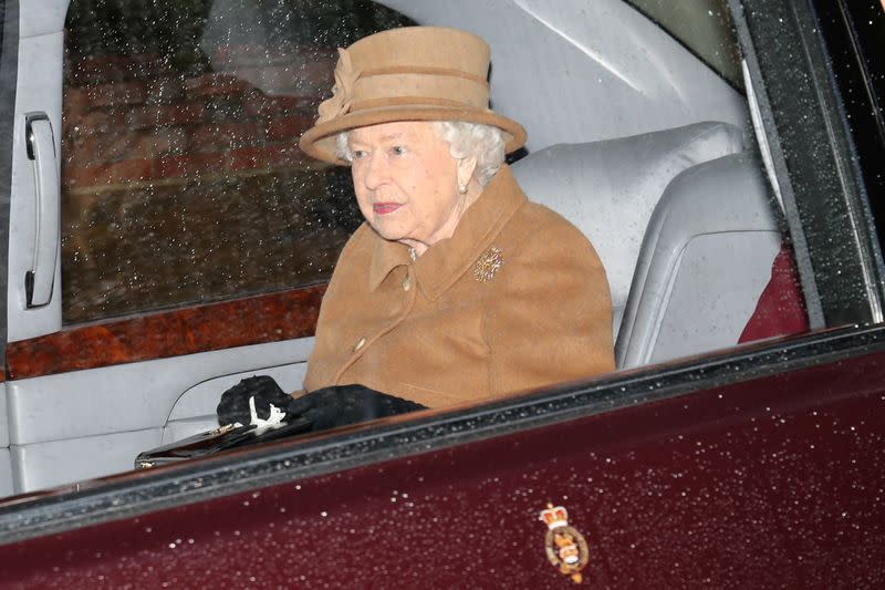 FILE PHOTO: Members of the royal family attend church in Sandringham