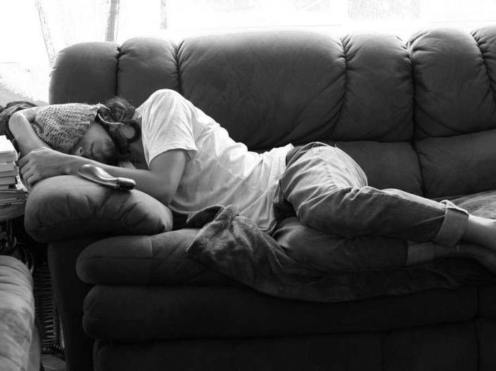 guy sleeping on couch, man boy resting 