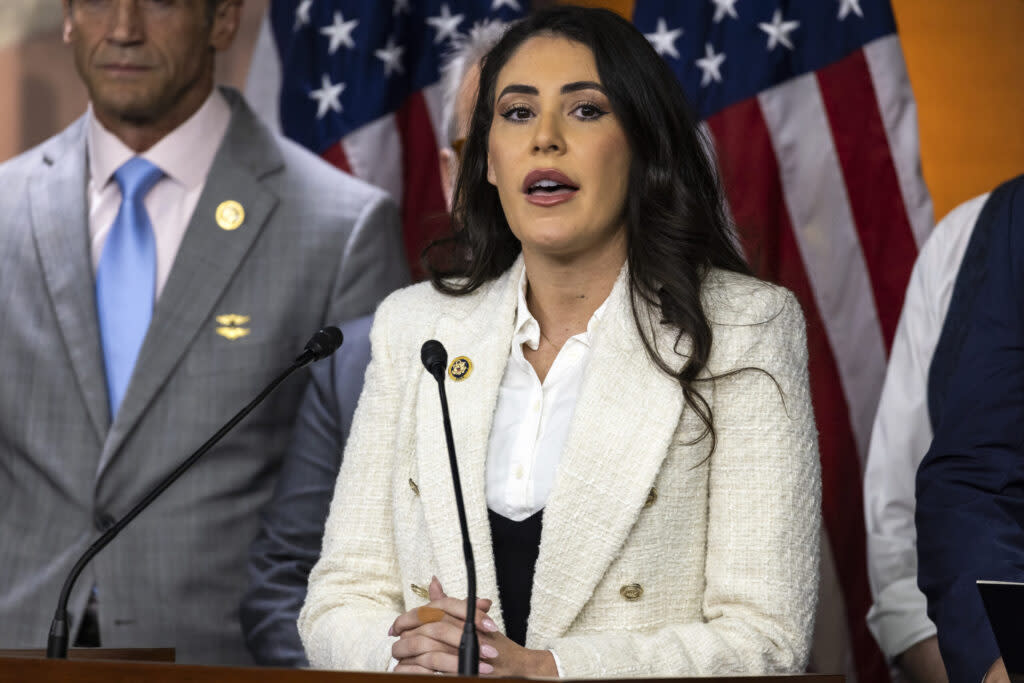 Rep. Anna Paulina Luna, R-Fla., speaks during a press conference on Capitol Hill on June 26, 2024.