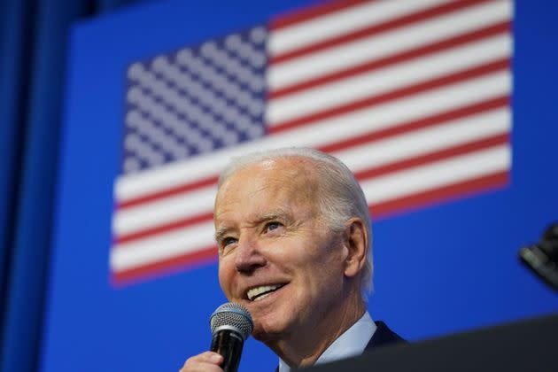 US president Joe Biden delivers remarks at a Democratic Party of New Mexico campaign rally for incumbent New Mexico governor, Michelle Lujan Grisham. (Photo: Kevin Lamarque via Reuters)