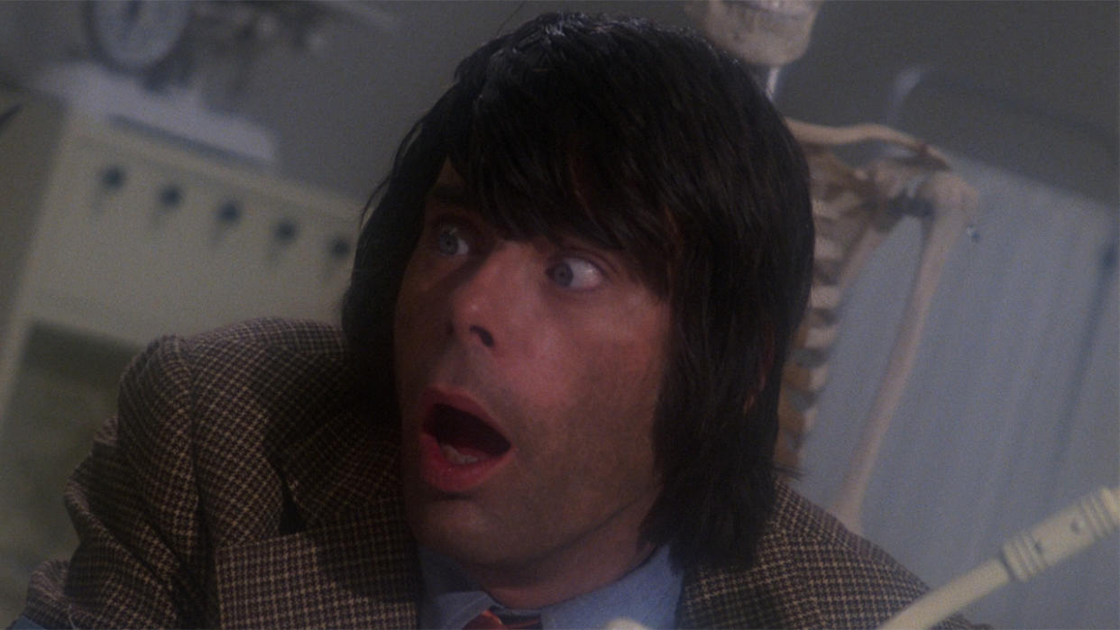  Stephen King as Jordy Verill scared in Creepshow. 