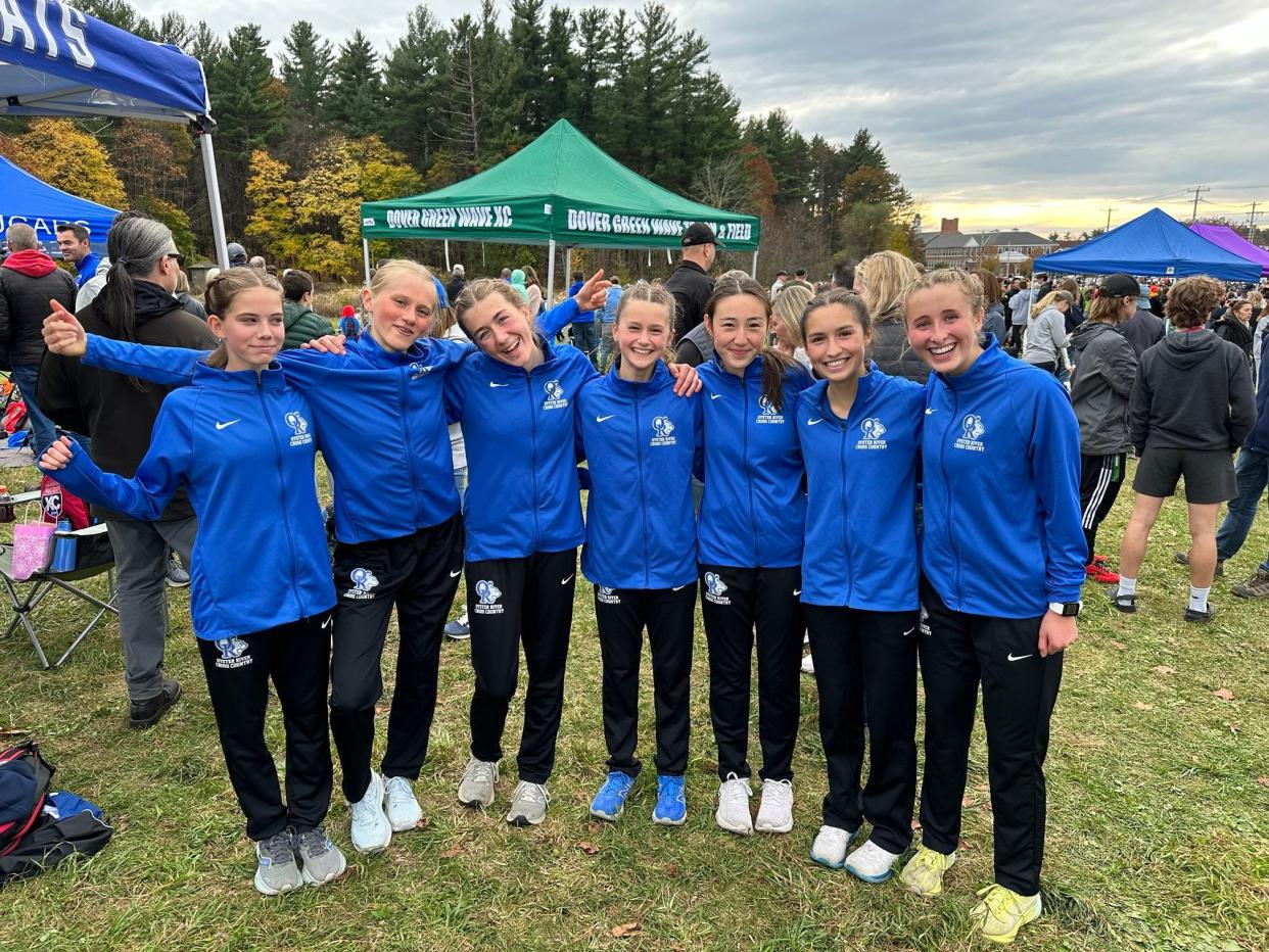 The Oyster River High School girls cross country team had two runners in the top three and won Saturday's Meet of Champions at Alvirne High School.