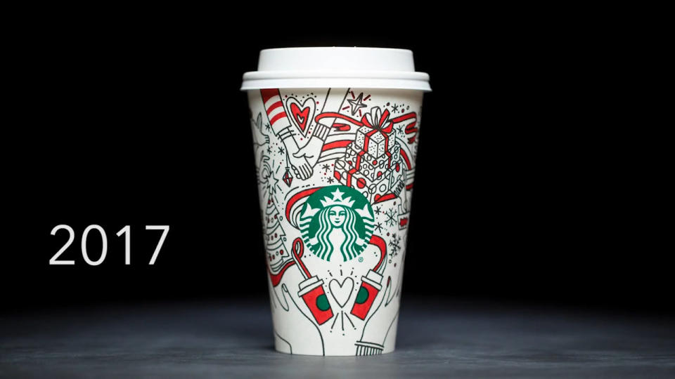 Photo of the 2017 Starbucks holiday cup