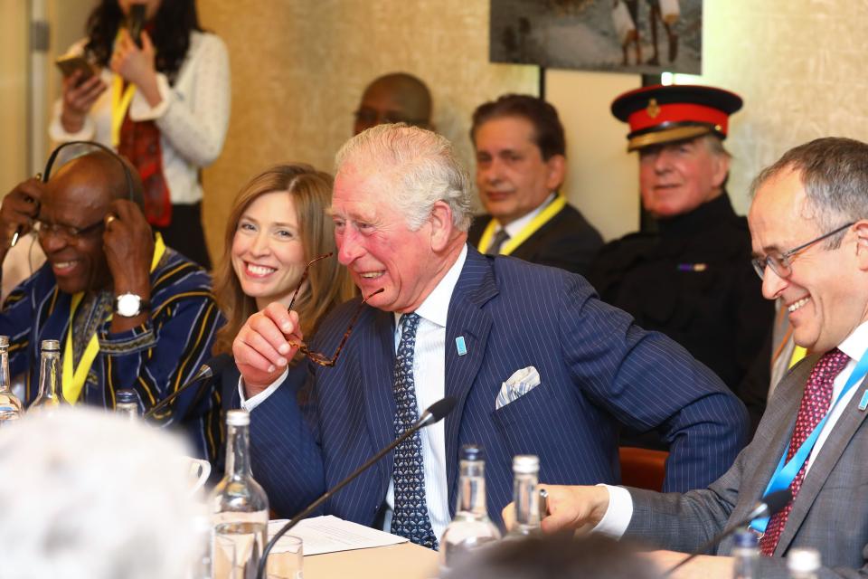 LONDON, ENGLAND - MARCH 10: Prince Charles, Prince of Wales and Tim Wainwright, WaterAid attend the WaterAid water and climate event at Kings Place on March 10, 2020 in London, England.  The Prince of Wales has been President of WaterAid since 1991. (Photo by Tim P. Whitby - WPA Pool/Getty Images)