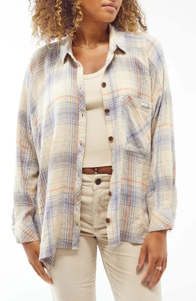 BDG Urban Outfitters Brendan Plaid Flannel Crop Shirt