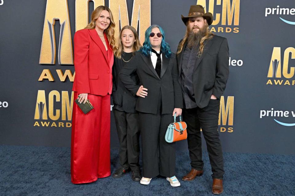 Morgane Stapleton, Ada Stapleton, Wayland Stapleton and Chris Stapleton attend the 57th Academy of Country Music Awards