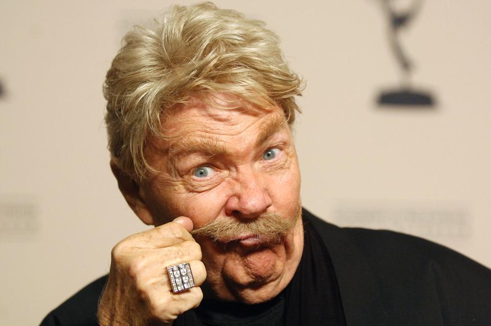 Rip Taylor poses for a picture at the premiere of "Mitzi Gaynor: Razzle Dazzle! The Special Years'" at the Leonard H. Goldenson Theatre on Nov.13, 2008, in Hollywood, Calif.