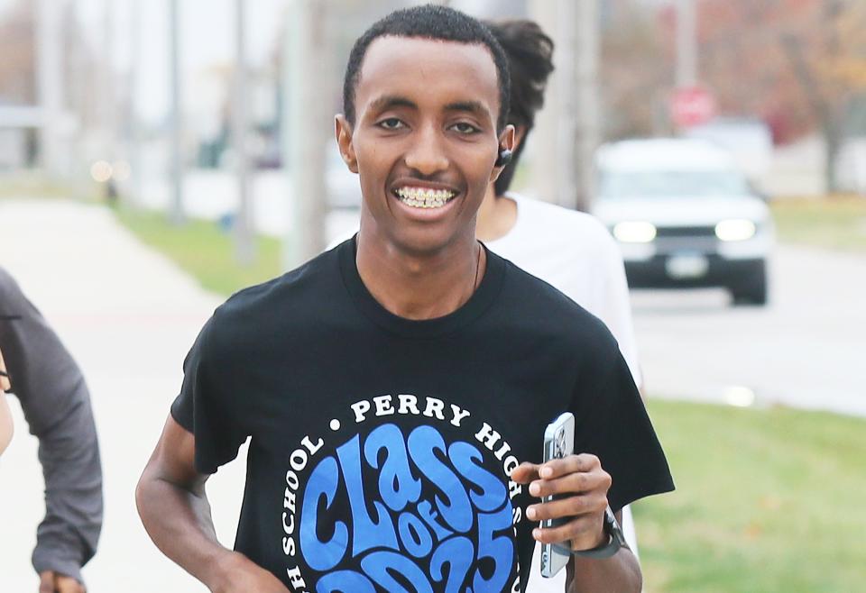 Perry cross country runner Yonas Andemichael will run in this weekend's Class 3A state meet.