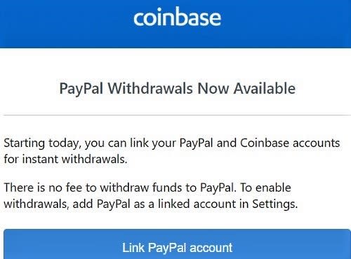 Coinbase Customers Can Make Instant Crypto-To-Cash Transfers to PayPal