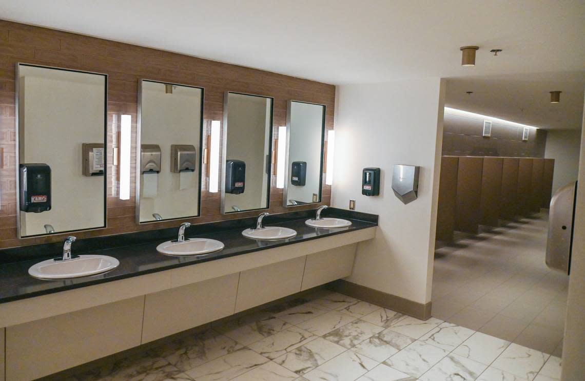 Phase 1 of renovations of the Macon City Auditorium were completed recently and restroom renovations.
