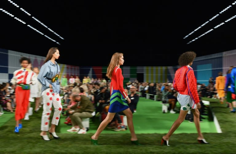 Models walk the runway for the Escada Spring/Summer 2019 show during New York Fashion Week on September 9, 2018