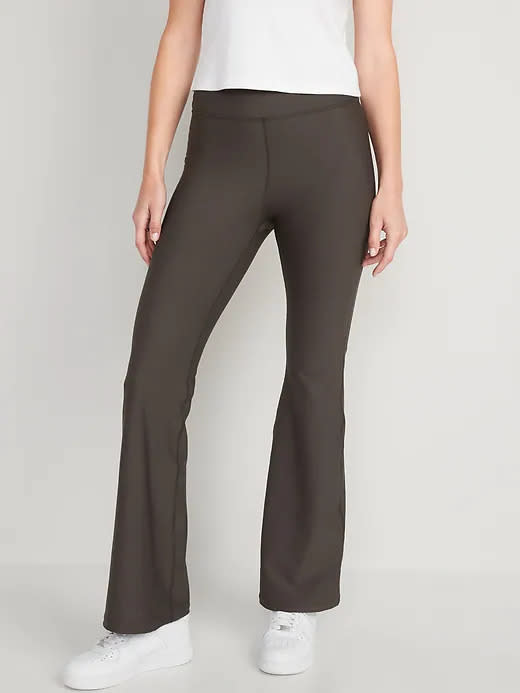 High-Waisted PowerSoft Side-Pocket 7/8-Length Flare Pants for