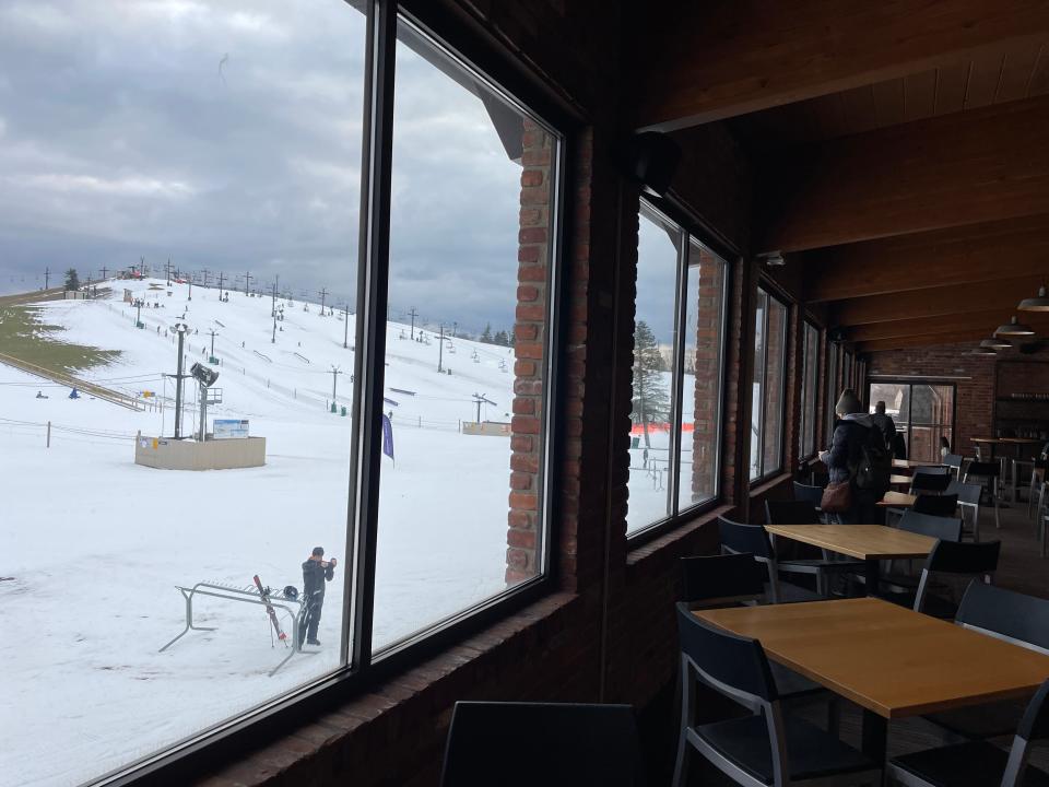 A lodge overlooks the slopes at Mount Brighton on Wednesday, Dec. 6.