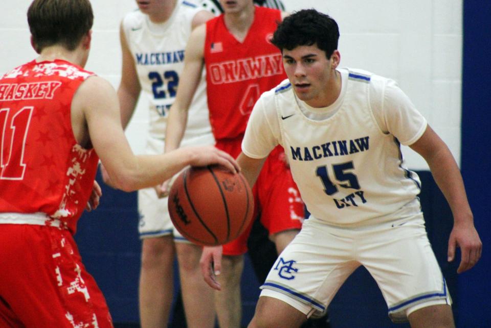 Mackinaw City's Cooper Whipkey etched his name into the MHSAA record books this season for 3-pointers and found himself as an All-Northern Lakes Conference first team selection.