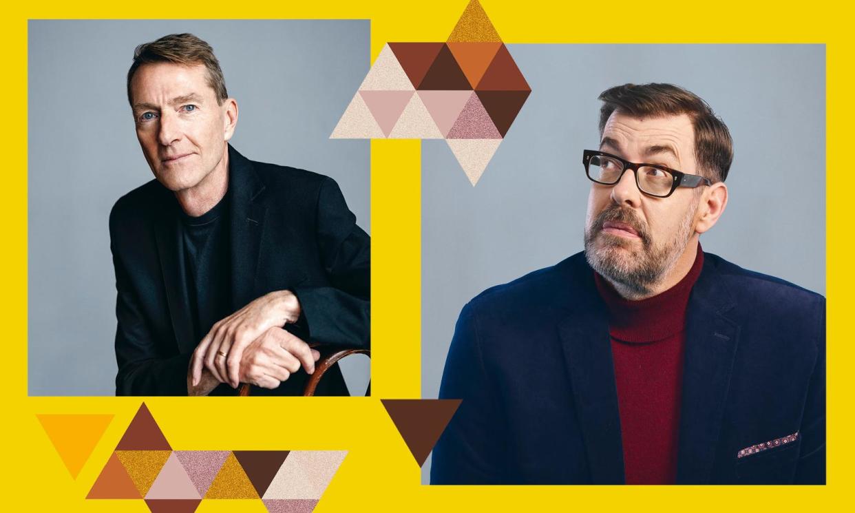 <span>Lee Child, left, and Richard Osman.</span><span>Composite: Axel Dupeux and Jay Brooks</span>