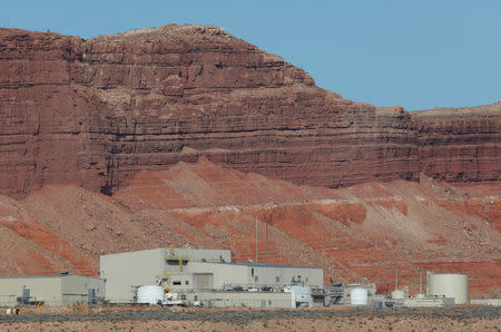 Uranium One and Anfield's "Shootaring Canyon Uranium Mill" facility sits outside Ticaboo, Utah, U.S., November 13, 2017. REUTERS/George Frey