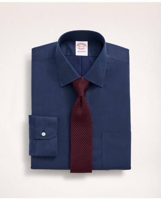 <p><a href="https://go.redirectingat.com?id=74968X1596630&url=https%3A%2F%2Fwww.brooksbrothers.com%2Fstretch-madison-relaxed-fit-dress-shirt%252C-non-iron-herringbone-ainsley-collar%2FME04439.html&sref=https%3A%2F%2F" rel="nofollow noopener" target="_blank" data-ylk="slk:Shop Now;elm:context_link;itc:0;sec:content-canvas" class="link ">Shop Now</a></p><p>Stretch Madison Relaxed-Fit Dress Shirt</p><p>brooksbrothers.com</p><p>$59.99</p>