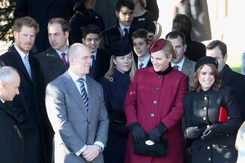 Zara Phillips and Mike Tindall leave the Christmas Day service at Sandringham