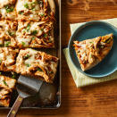 <p>We gave classic barbecue chicken pizza a healthy twist with hidden shredded zucchini in the sauce. It's a great way to sneak extra veggies into both you and your children's diet! <a href="https://www.eatingwell.com/recipe/258447/barbecue-chicken-pizza/" rel="nofollow noopener" target="_blank" data-ylk="slk:View Recipe;elm:context_link;itc:0;sec:content-canvas" class="link ">View Recipe</a></p>