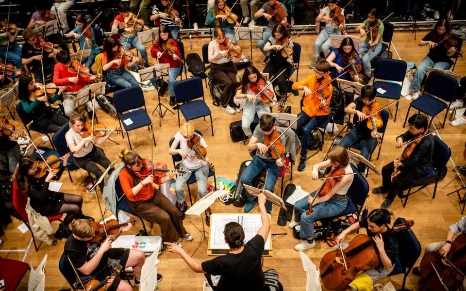 The National Youth Orchestra rehearsing in April 2022 -  John Nguyen/JNVisuals