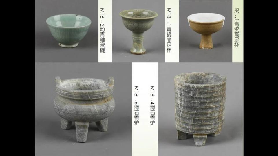 The Yuan tombs held porcelain wares including goblets, bowls, pots and vases, experts said.