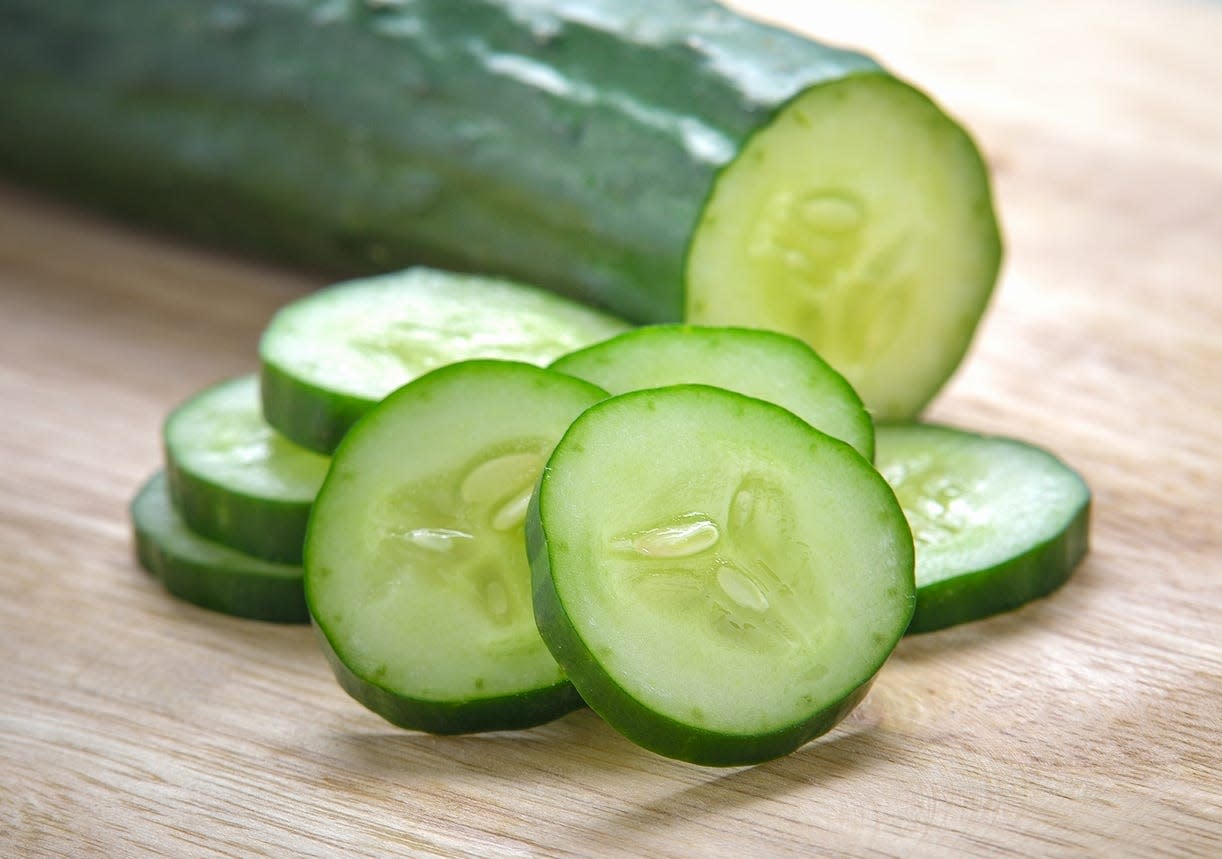 FILE - Fresh Start Produce Sales issued a recall for whole cucumbers due to a case of Salmonella contamination.