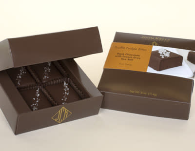 John Kelly Dark Chocolate Truffle Fudge Bites with French Grey Sea Salt