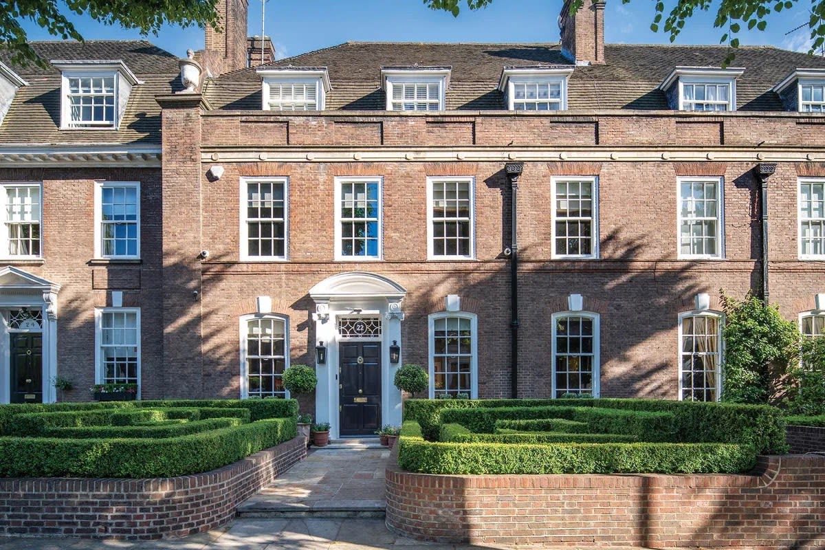 A seven- bed terraced house in Ilchester Place, London on sale for £21.5m. Photo: Zoopla