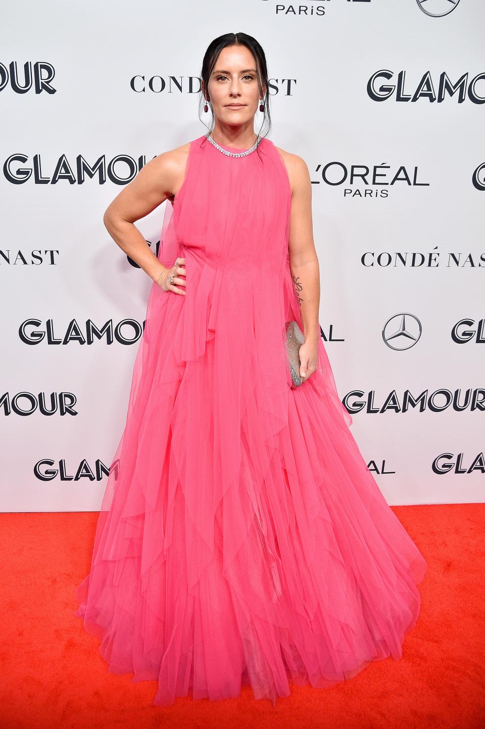 Ali Krieger wearing Carolina Herrera