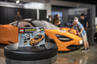 Full-size McLaren 720S Lego model at Petersen Automotive Museum