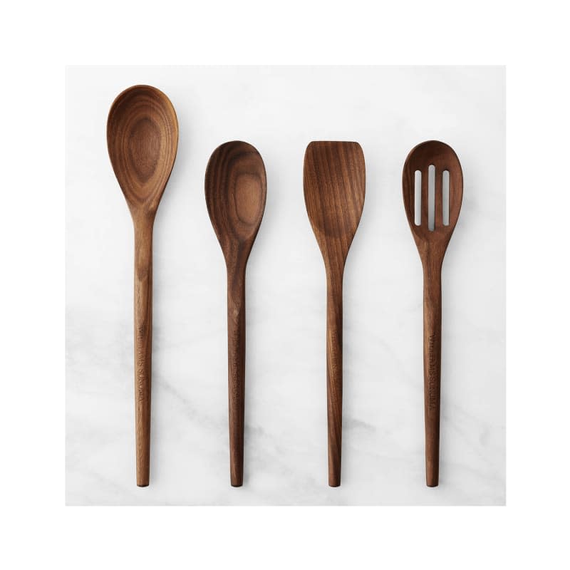 Williams Sonoma Walnut Wood Spoons, Set of 4