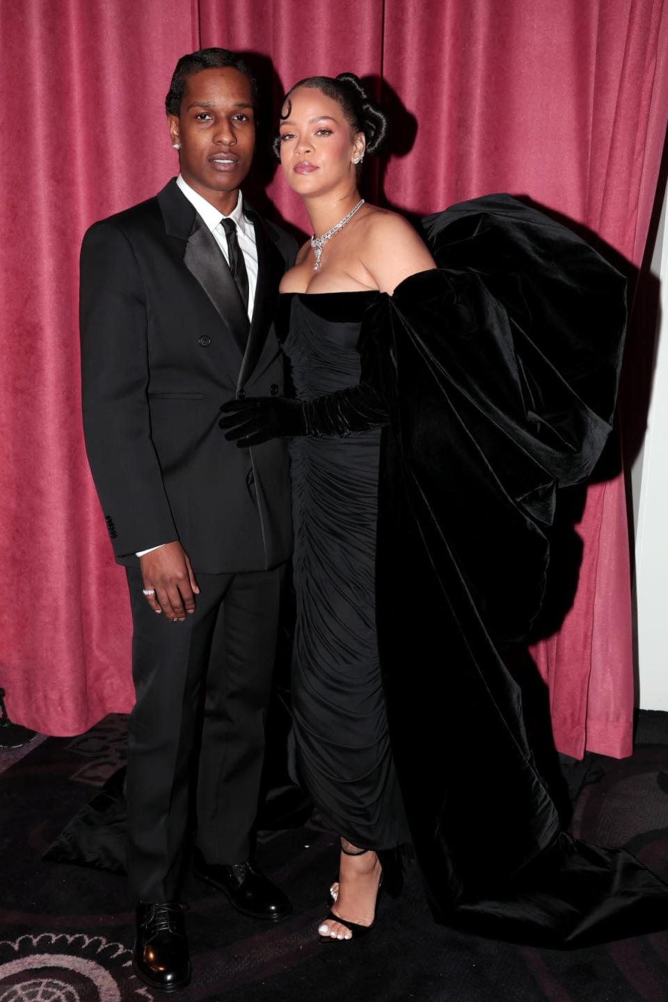 A$AP Rocky and Rihanna attend the 80th Annual Golden Globe Awards held on January 10, 2023 in Beverly Hills, California. — (Photo by Christopher Polk/NBC via Getty Images)