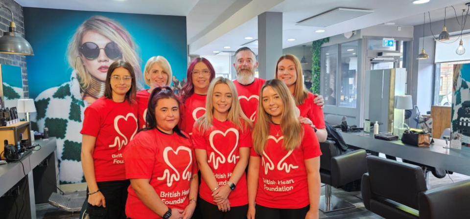 Glasgow Times: Staff from F&M Hairdressing will take on the Kiltwalk with Brian 