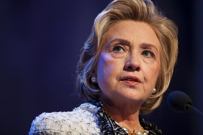 Former Secretary of State Hillary Clinton speaks during the annual Clinton Global Initiative (CGI) meeting on September 25, 2013 in New York City