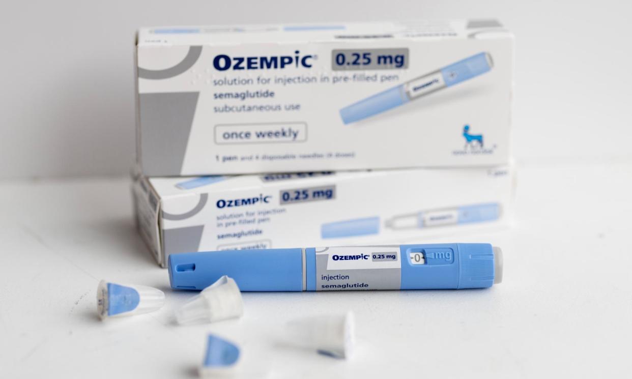 <span>Semaglutide , often called by its brand names Ozempic or Wegovy, is associated with a reduction in body weight.</span><span>Photograph: Linda Nylind/The Guardian</span>