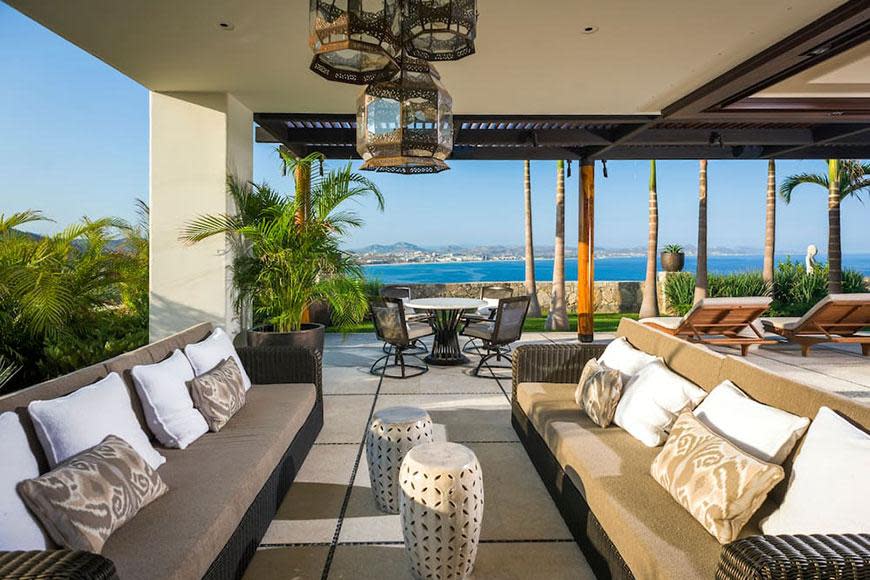 The mansion has a whopping 27,000 square feet of outdoor space, including loads of outdoor seating areas to enjoy the warm breeze and uninterrupted ocean views. If you'd like to stay here, it's only a measly $10,295 per night - jumping to $15,450 for weekends.