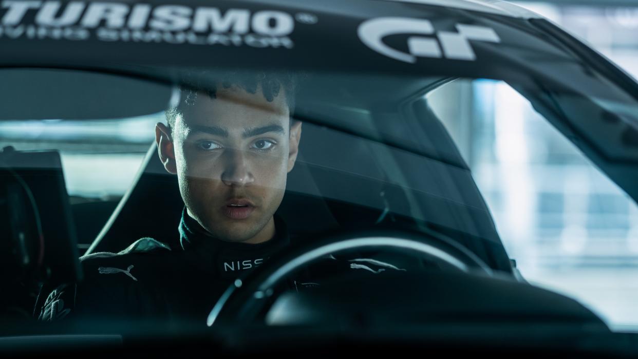 Archie Madekwe in Gran Turismo. (Sony Pictures)