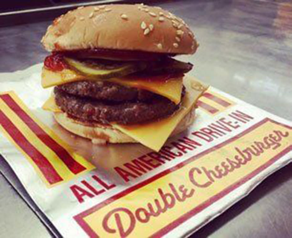 Trump’s team ordered nearly 20 “double double” cheeseburgers from All American. All American Hamburger Drive In