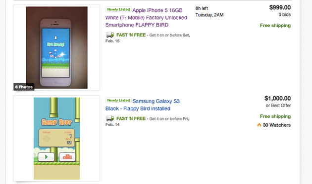 Flappy Bird game no longer for sale 