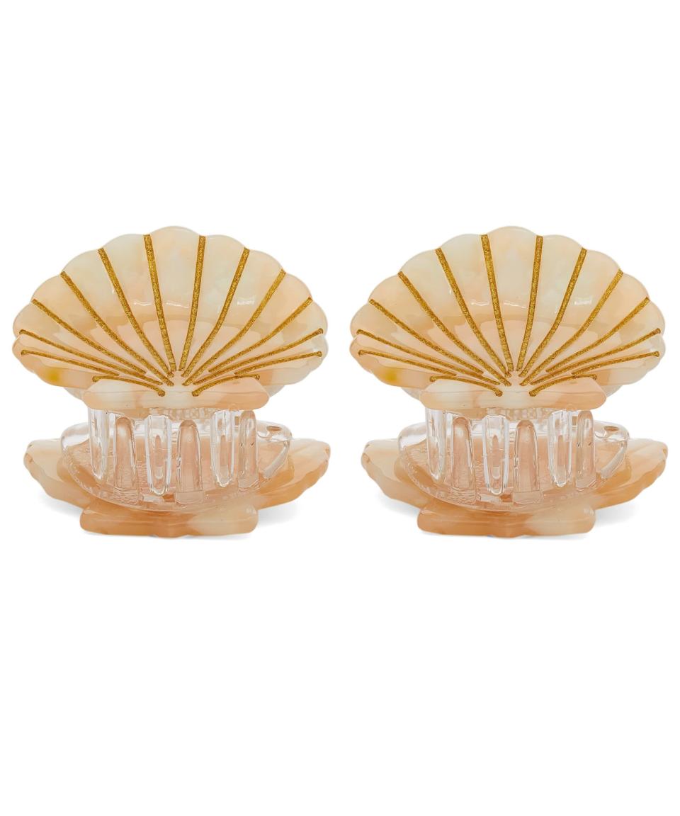 I’ve barely styled my hair since working from home and I like to keep it off my face. My trusty scrunchie collection is looking a bit scruffy now, though, so I would really love these <em>Little Mermaid</em>-inspired shell clips. Seriously cute. <br> <br><strong>Valet</strong> Ursula Shell Hair Clips Set Of Two, $, available at <a href="https://www.libertylondon.com/uk/ursula-shell-hair-clips-set-of-two-R267043006.html?utm_source=LinkShare&utm_medium=affiliate&utm_campaign=50rqOrVy53Q&utm_content=2&utm_term=UKNetwork&source=Rakuten&ranMID=41662&ranEAID=50rqOrVy53Q&ranSiteID=50rqOrVy53Q-4Av9vaUkSR_c6ihYBje_SA#" rel="nofollow noopener" target="_blank" data-ylk="slk:Liberty London" class="link ">Liberty London</a>