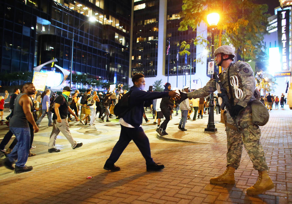 Charlotte protests mostly peaceful on third night