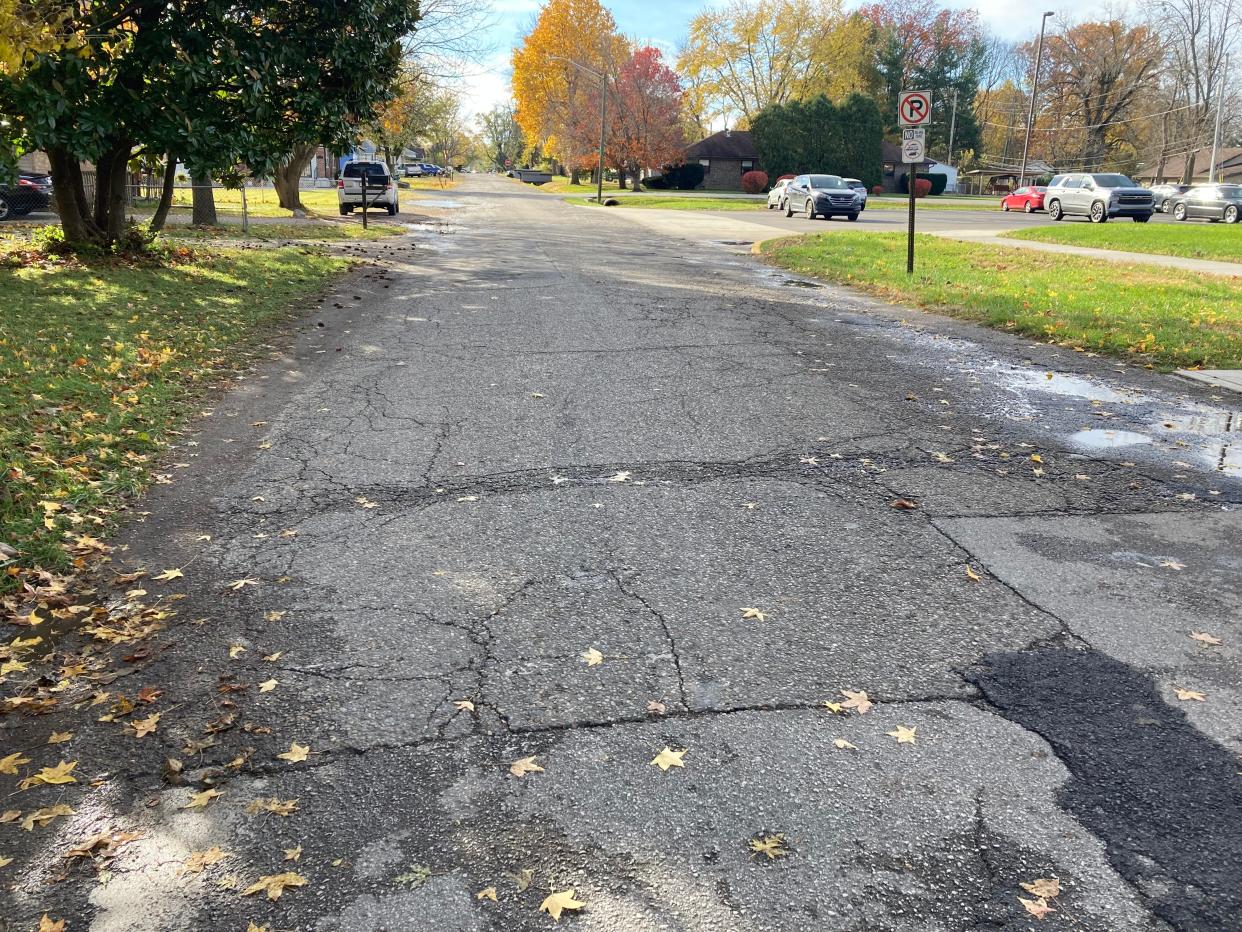 This stretch of South Auburn Street from Washington to Henry streets on the west side is one of 280 segments of residential streets getting major work next year, as part of the $25 million second phase of the Circle City Forward Initiative.