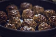 <p>Meatballs are featured in different cuisines around the world, but the preparation technique and ingredients vary depending on where you look. In Italy, the iconic dish is typically made by mixing ground beef with breadcrumbs, minced onion, eggs and seasoning.</p> <p><a href="https://www.thedailymeal.com/recipes/classic-meatballs-recipe?referrer=yahoo&category=beauty_food&include_utm=1&utm_medium=referral&utm_source=yahoo&utm_campaign=feed" rel="nofollow noopener" target="_blank" data-ylk="slk:For the Classic Meatballs recipe, click here.;elm:context_link;itc:0;sec:content-canvas" class="link ">For the Classic Meatballs recipe, click here.</a></p>