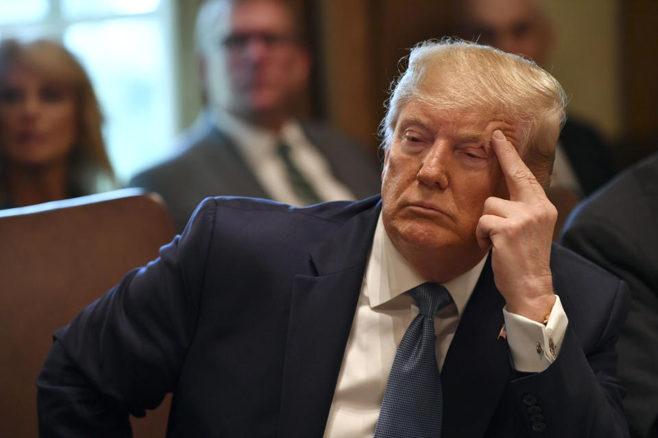 El presidente Donald Trump ha reiterado sus ataques contra cuatro legisladoras demócratas, con afirmaciones consideradas racistas, y planteado que ellas pueden "irse del país". (Nicholas Kamm / AFP/Getty Images)