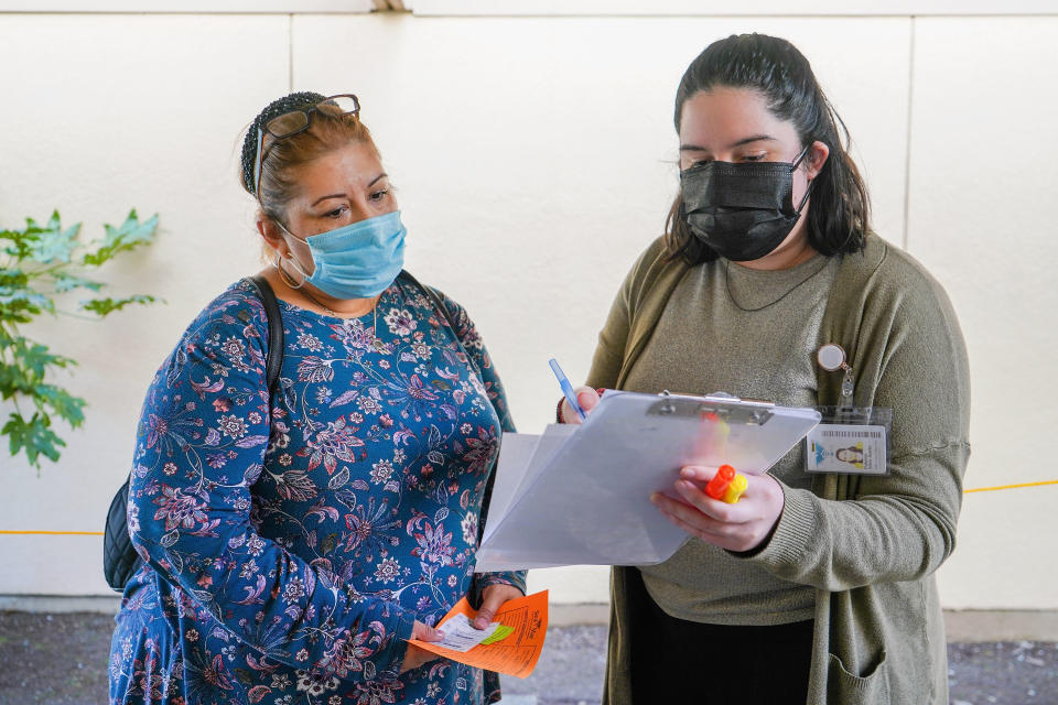 BURIEN, WASHINGTON - APRIL 17: Sea Mar Burien Well Woman Day provides breast and cervical cancer screenings for Seattle women on April 17, 2021 in Burien, Washington. (Photo by Suzi Pratt/Getty Images for Hologic)