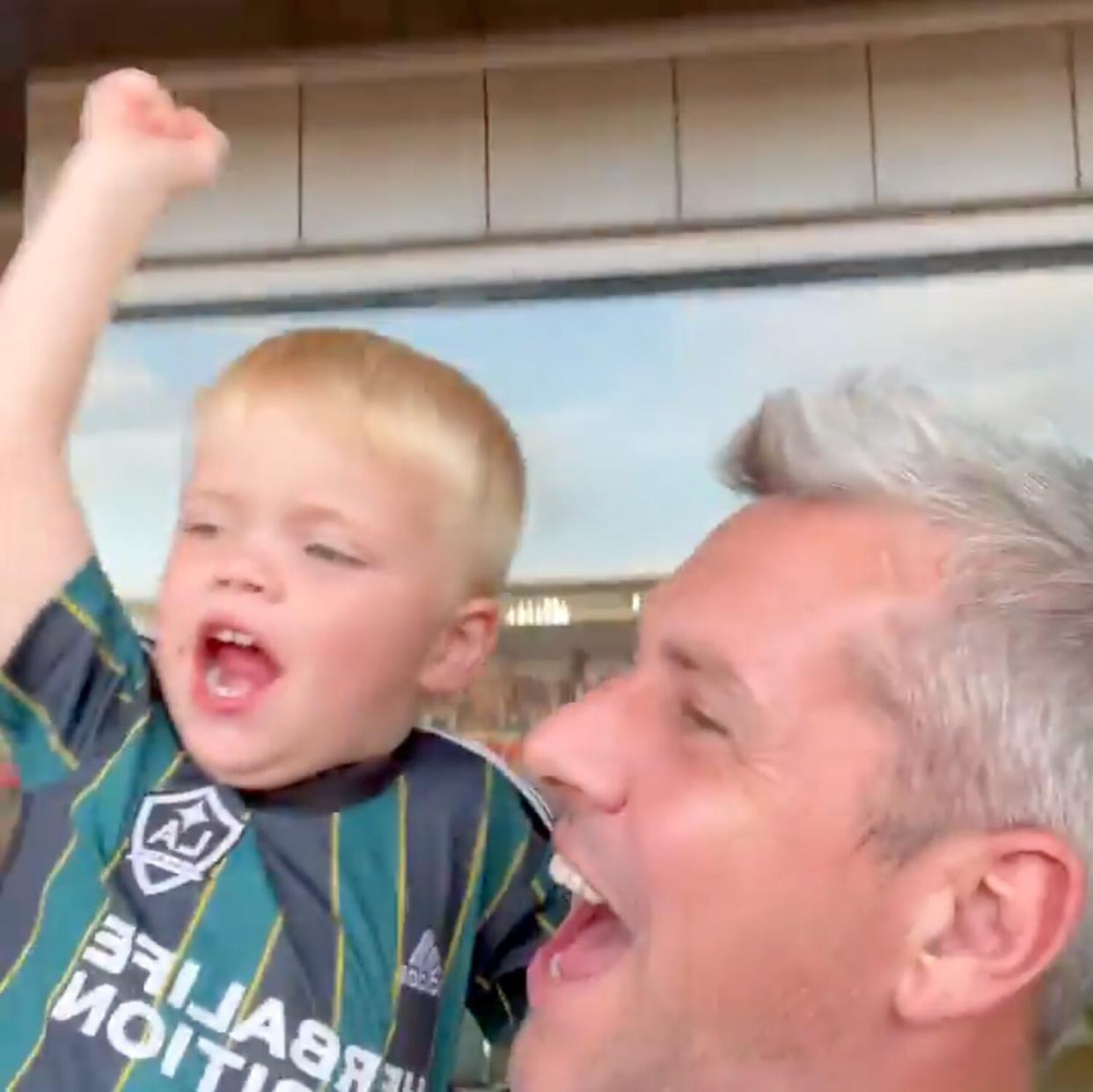 Ant Anstead Has a Blast Cheering With Son Hudson at Soccer Match: 'Now That's a Proper Saturday Night!'