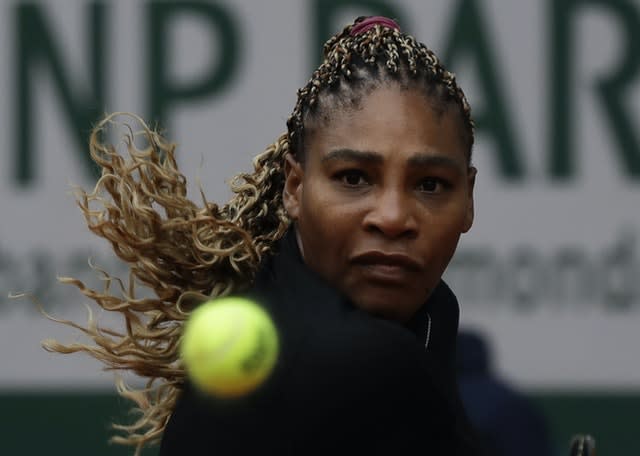 Serena Williams struggled during the first set of her clash with Kristie Ahn