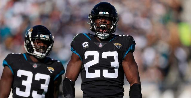 Jacksonville Jaguars linebacker Foye Oluokun (23) in action during