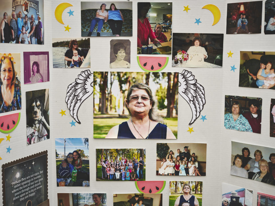 IMAGE: A collage made for Jollene Brown's funeral service (Leah Nash / for NBC News)
